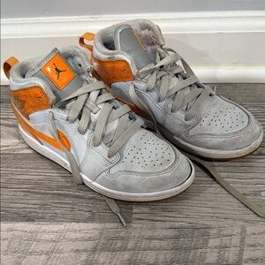 Jordan Kids Sneakers in Gray and Orange